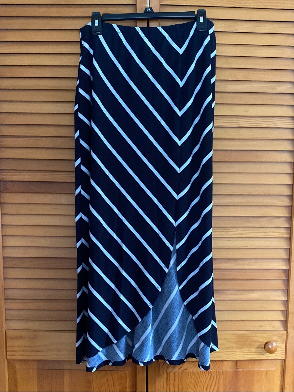 Striped Black and White Maxi Skirt